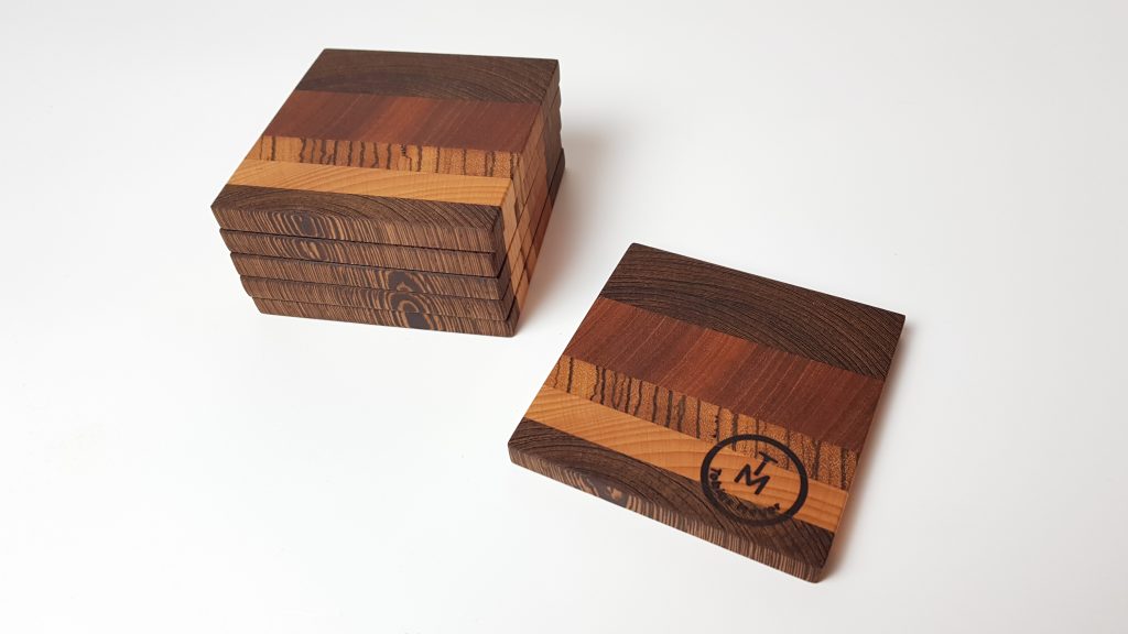 6er Set Untersetzer Holz- handfertigt | Der Holz-Tobi